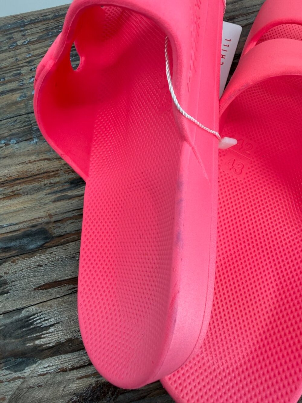 Freedom Moses Glow Neon Pink Double Strap Slide Sandals Barbiecore Women 11-12 - Picture 6 of 7